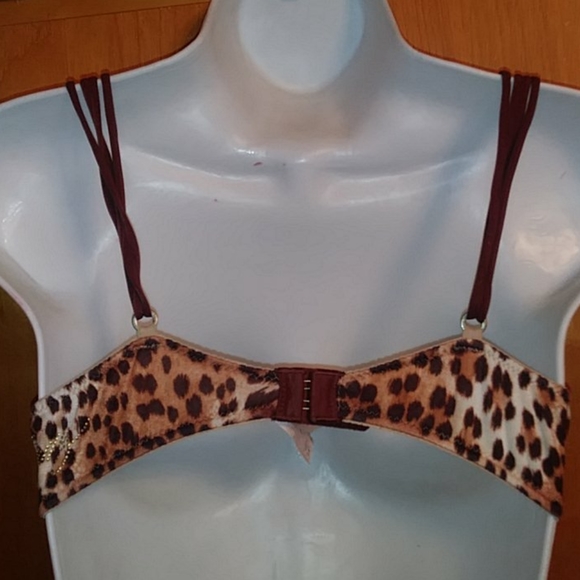 Victoria's Secret very sexy bra 34C animal leopard print wild sexy hot - Picture 3 of 4